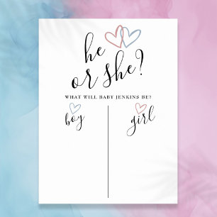 Affiche Panneau de vote pour la révélation du sexe de l'en