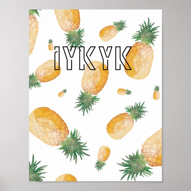 Affiche Panneau décoratif à l'esthétique de l'ananas 'iyky (Devant)