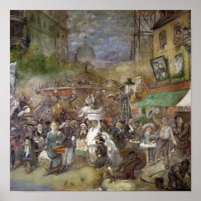 Affiche Panneau décoratif représentant Paris (Devant)