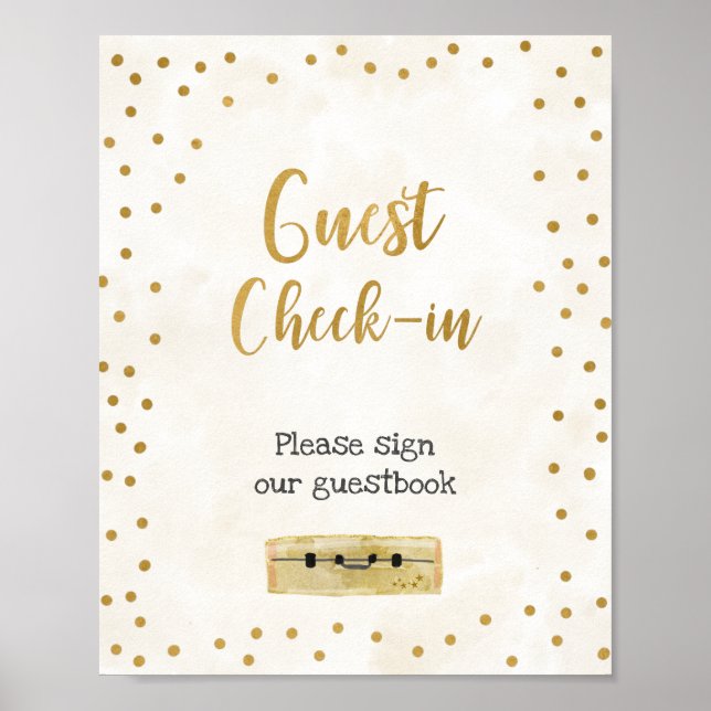 Affiche Panneau d'enregistrement des invités pour la Baby  (Devant)