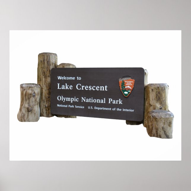 Affiche Panneau d'entrée du parc national olympique du lac (Devant)