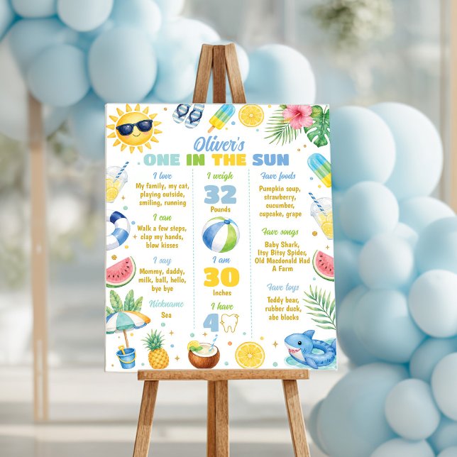 Affiche Panneau d'étape de fête d'été One In The Sun (Créateur téléchargé)