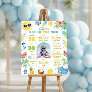 Affiche Panneau d'étape de photo d'anniversaire d'été à la