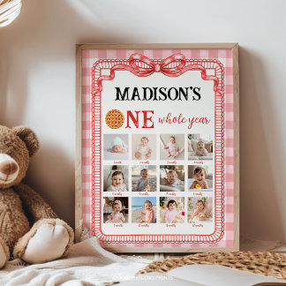 Affiche Panneau d'étape de photo d'anniversaire Little Cut