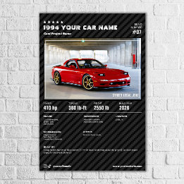 Affiche Panneau d'exposition de voiture personnalisé - Tex
