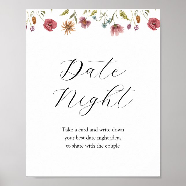 Affiche Panneau d'idée de soirée de floraison de fleurs sa (Devant)