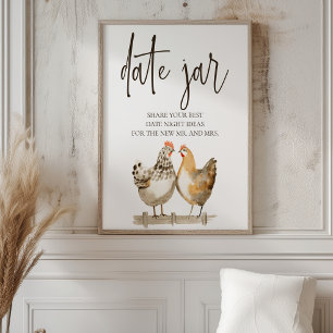 Affiche Panneau d'idée de soirée en amoureux à la ferme de