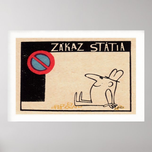 Affiche Panneau d'interdiction de stationnement de personn (Devant)