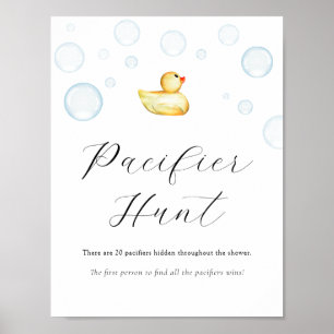 Affiche Panneau du Baby shower de chasse de canard en caou