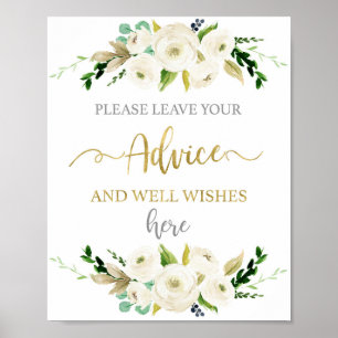 Affiche Panneau du baby shower de conseils de laisser