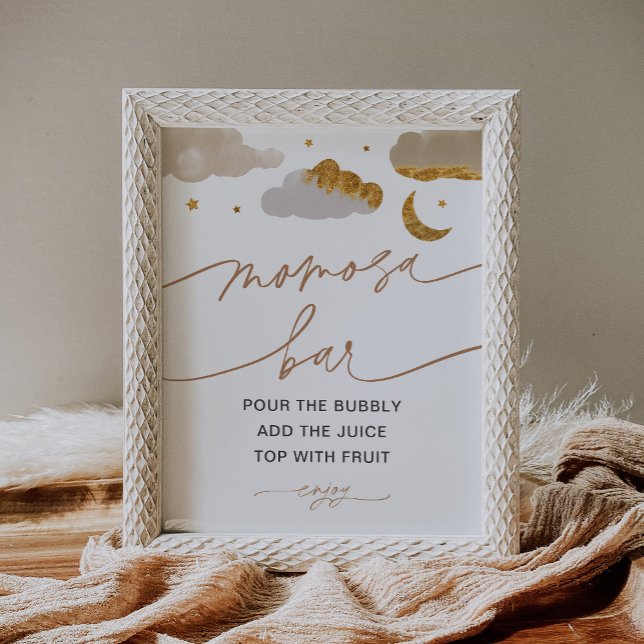 Affiche Panneau du Baby shower Momosa Bar Twinkle Little S (Créateur téléchargé)