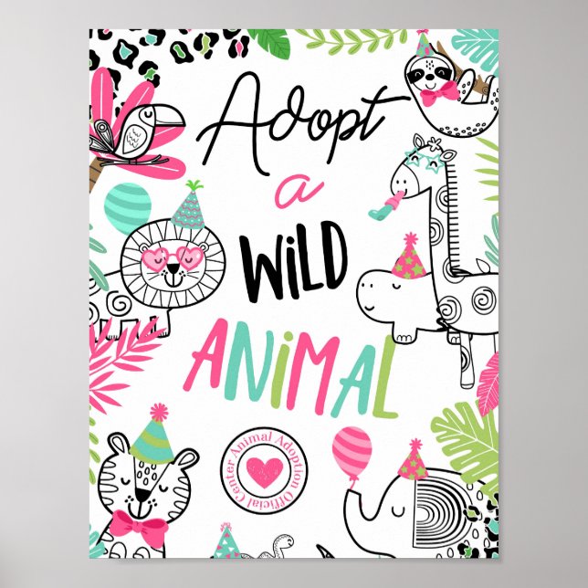 Affiche Panneau du Centre d'adoption des animaux de fête (Devant)