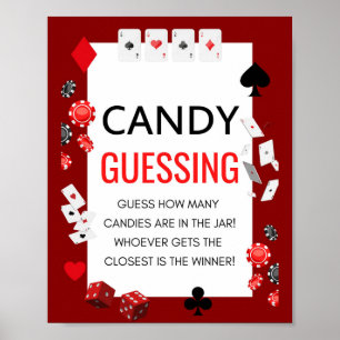 Affiche Panneau du jeu Ace Casino Baby shower