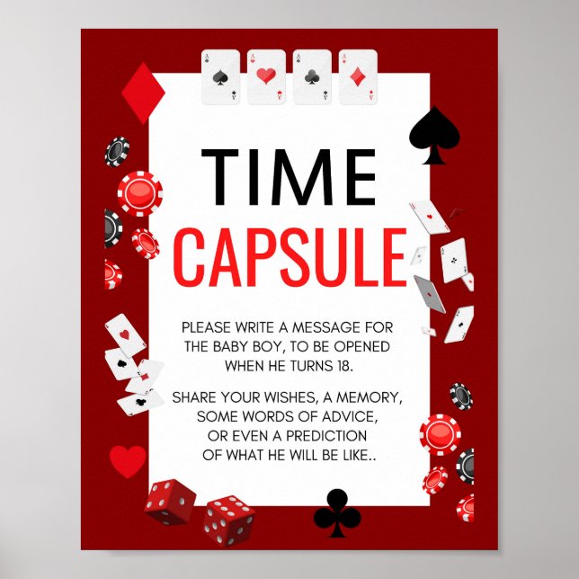 Affiche Panneau du jeu Ace Casino Baby shower (Devant)