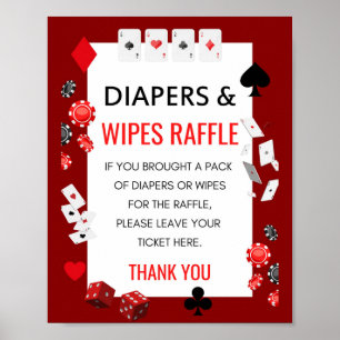 Affiche Panneau du jeu Ace Casino Baby shower