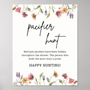 Affiche Panneau du jeu de chasse Fleur sauvage de printemp