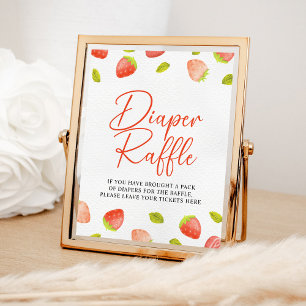 Affiche Panneau du jeu de fraises Berry Sweet Diaper