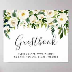 Affiche Panneau du Mariage floral Alabaster