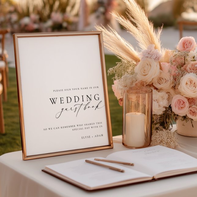 Affiche Panneau du Mariage minimaliste Ellesmere (Créateur téléchargé)