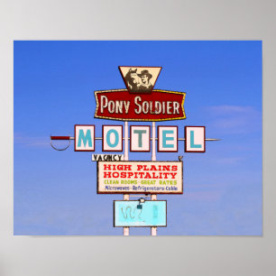Affiche Panneau du Motel Pony Soldier, Tucumcari, N.M.