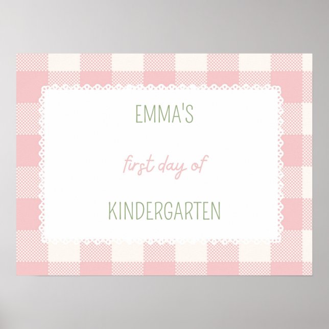 Affiche panneau du premier jour de l'école (Devant)