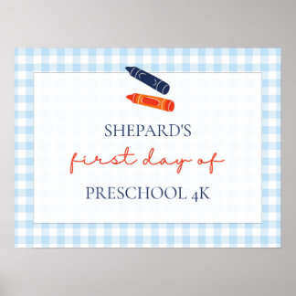 Affiche panneau du premier jour de l'école