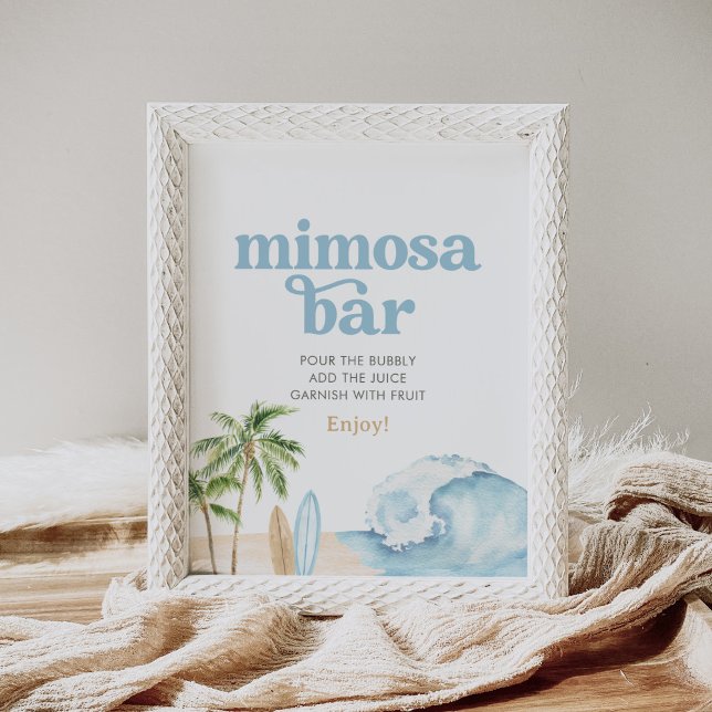 Affiche Panneau du Surf de plage Mimosa Bar (Créateur téléchargé)