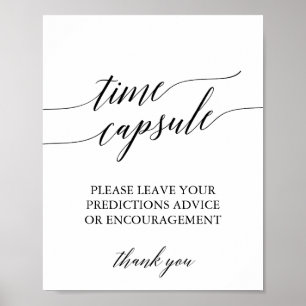 Affiche Panneau élégant de calligraphie noire pour capsule