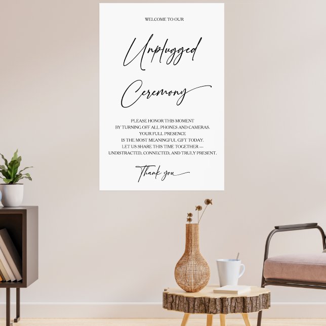 Affiche Panneau en acrylique pour cérémonie débranchée imp (Salon 3)