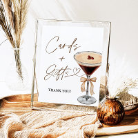 Panneau Espresso Martini Fêtes des mariées Cartes