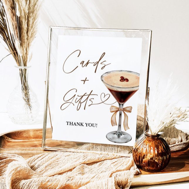 Affiche Panneau Espresso Martini Fêtes des mariées Cartes  (Créateur téléchargé)