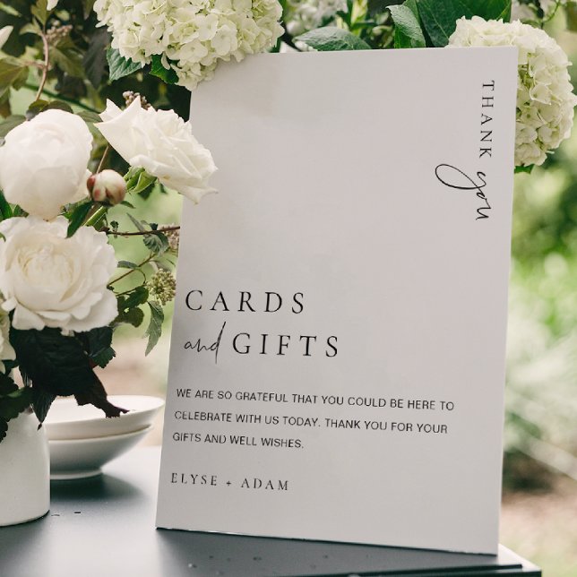 Affiche Panneau Estelle Moderne Minimale Cartes & Cadeaux (Ellesmere Cards and Gifts Sign )