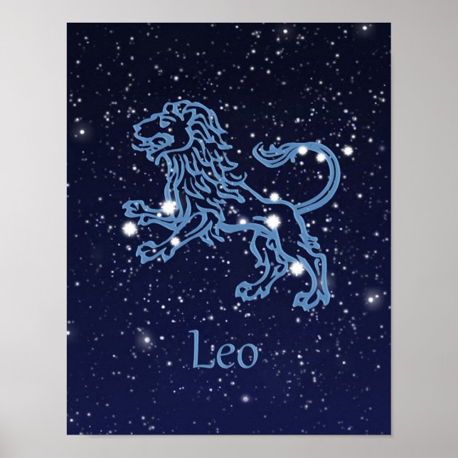 Affiche Panneau et constellation Leo Zodiac (Devant)