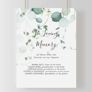 Affiche Panneau Été Eucalyptus Vert En Souvenir Affectueux