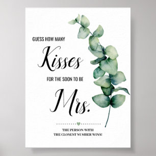 Affiche Panneau Eucalyptus Combien de baisers pour la futu