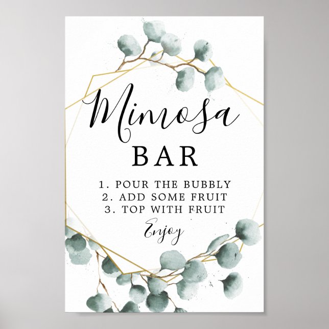 Affiche Panneau Eucalyptus Green Mimosa Bar (Devant)