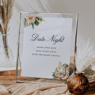 Affiche Panneau Fête des mariées Date Night Boots and Bubl