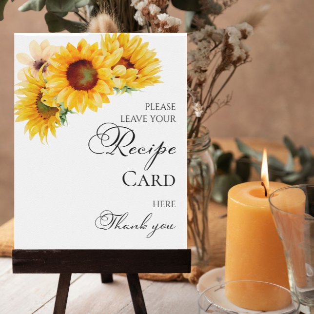 Affiche Panneau Fête des mariées de Sunflower Fall Recette (Créateur téléchargé)