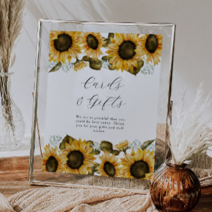 Affiche Panneau Fête des mariées de tournesol Cartes et ca