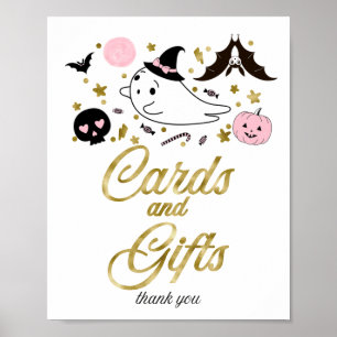 Affiche Panneau Fête Prénatale Halloween Fille Cartes Et C