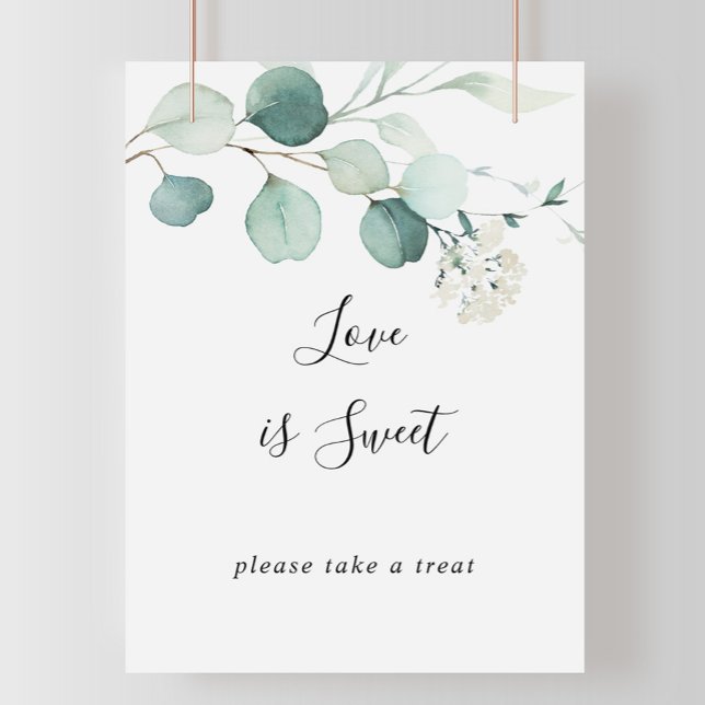 Affiche Panneau Feuillage D'eucalyptus Vert Été Amour Est  (Créateur téléchargé)