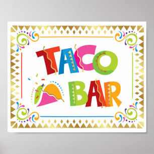 Affiche Panneau Fiesta BAR TACO Imprimer