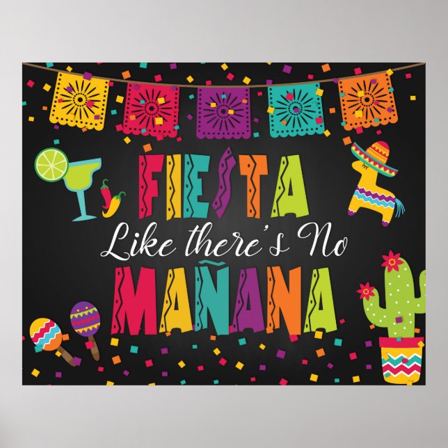 Affiche Panneau Fiesta comme s'il n'y avait pas de demain (Devant)
