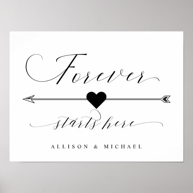 Affiche Panneau fléché de direction de script Forever Star (Devant)