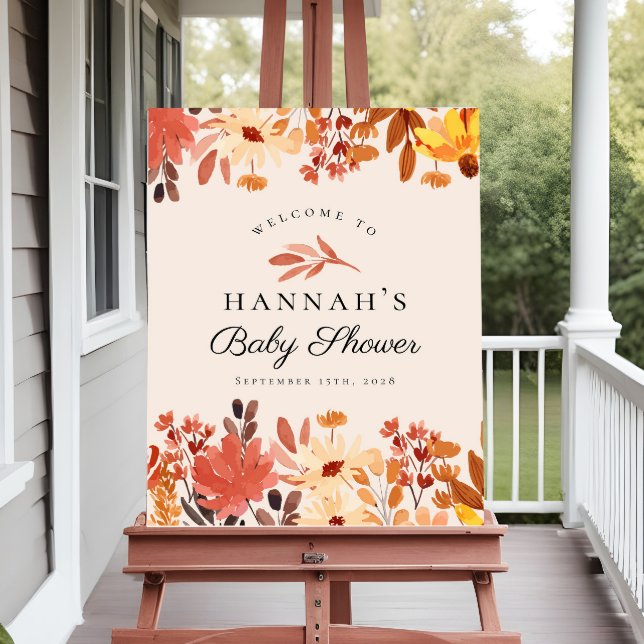 Affiche Panneau Fleur sauvage Boho Terracotta Fall (Créateur téléchargé)