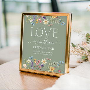 Affiche Panneau fleur sauvage Fête des mariées  