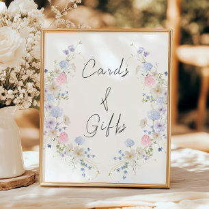 Affiche Panneau Fleur sauvage Ressort violet rose Cartes e