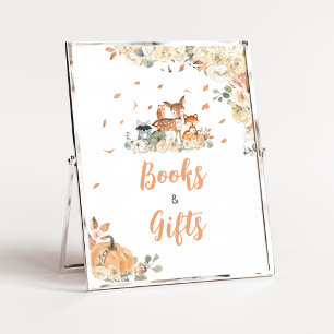 Affiche Panneau Fleurs Animaux de la Forêt Livres et Cadea