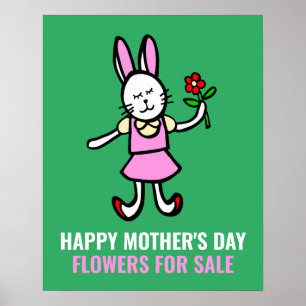 Affiche Panneau Fleurs en Soldes, Soldes personnalisées po