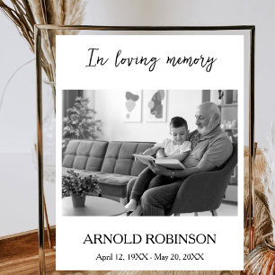 Affiche Panneau funéraire minimaliste Panneau commémoratif